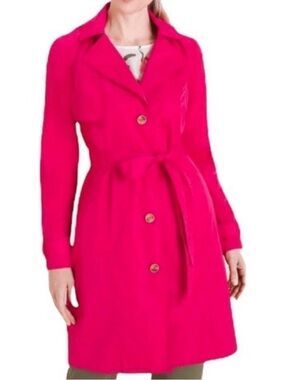 NWOT Chico’s Pink Trench Coat